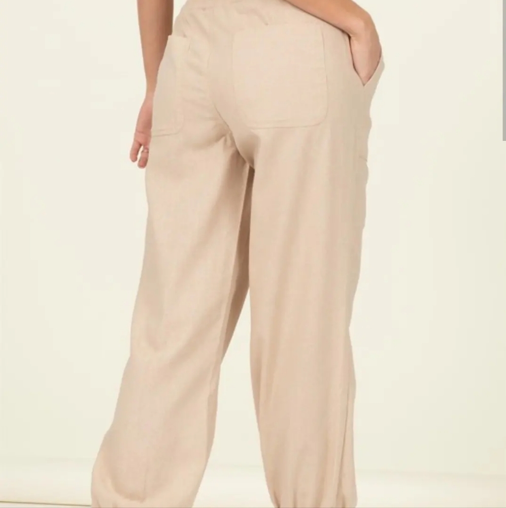 Taupe high waist trousers - Picture 3 of 3